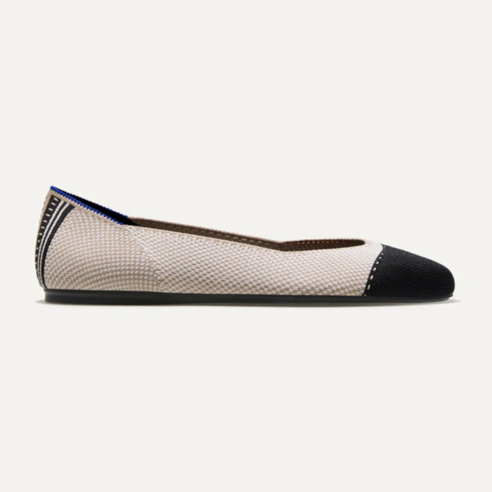 Rothy's flats 7.5 square tuxedo